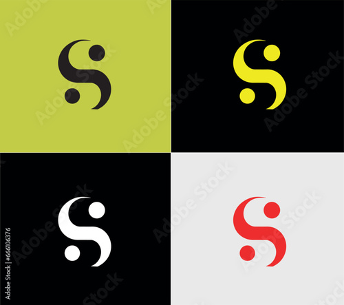 S letter concept Company logotype, elements color variation abstract icon. Modern logotype, business template. photo