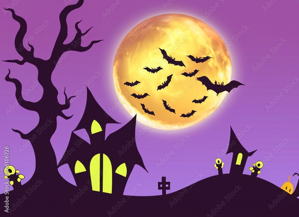 house with halloween theme, halloween spooky castle, spooky castle, 3d haunted house creepy