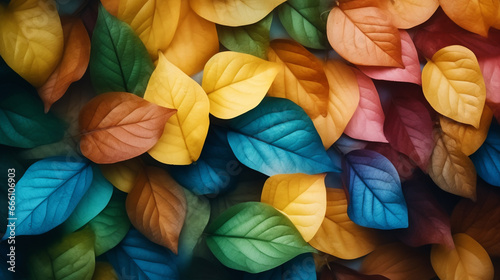 colorful leaves in autumn.	
