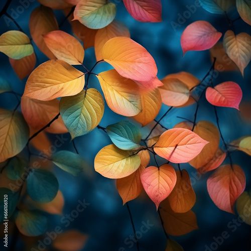 colorful leaves in autumn.	
