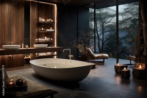 Soothing Luxury in Spa-Inspired Bathroom
