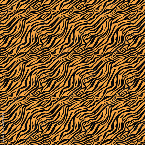 Sunshine Stripes Yellow amp Black Zebra Seamless Vector Pattern