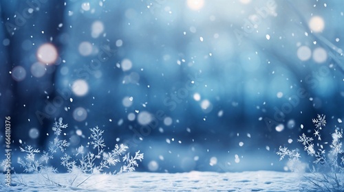 christmas background with snowflakes © As_pronon