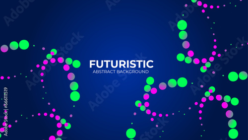 Futuristic abstract background. Glowing Blue design.Spiral Dot Geometric Background.Future technology concept. Suit for poster, banner, cover