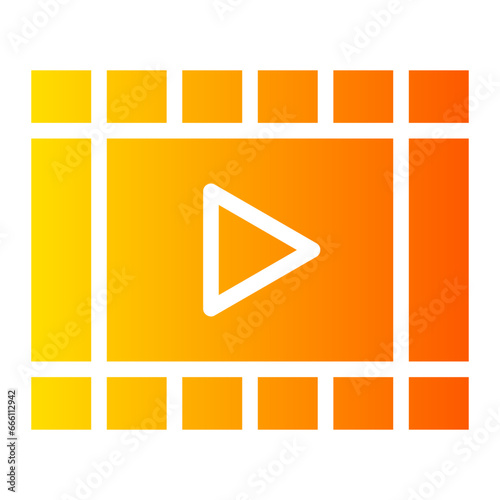 documentary gradient icon