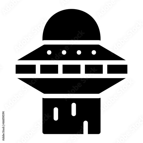 Science fiction glyph icon