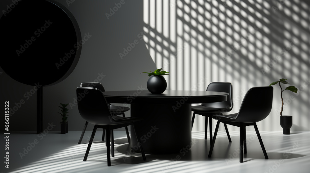 Conference room table - black - stylish - classy 