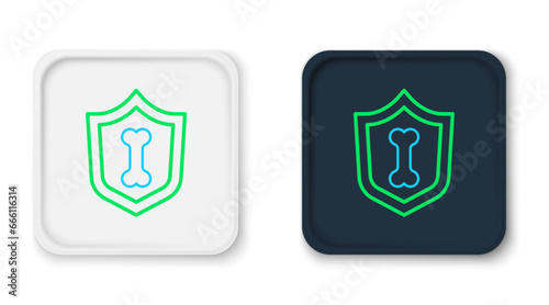 Line Animal health insurance icon isolated on white background. Pet protection concept. Colorful outline concept. Vector