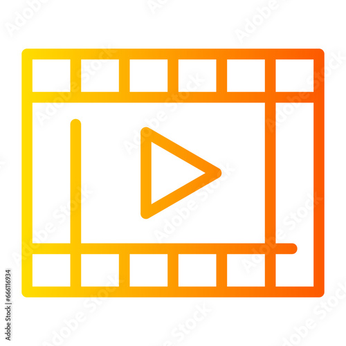 documentary gradient icon