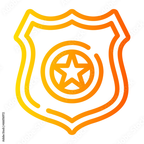 police gradient icon