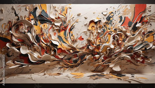 Abstract backdrop that reflects the dynamic and expressive qualities of artistic chaos.