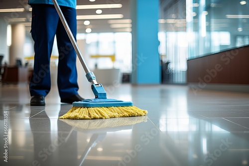 Diligent Professional Janitorial Service with Expert Mop Cleaning