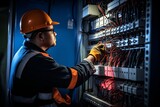 Professional Electrician Conducting Thorough Electrical System Testing