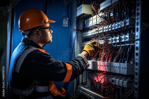 Professional Electrician Conducting Thorough Electrical System Testing