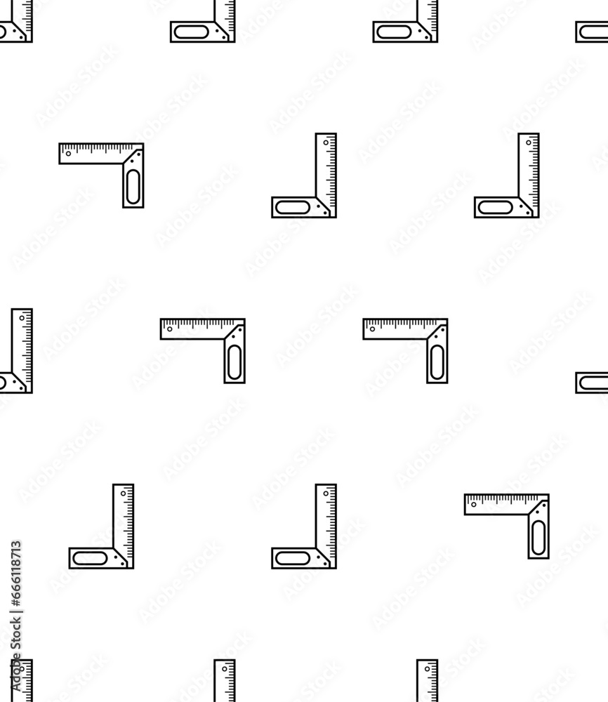Try Square Icon Seamless Pattern, Right Angle Making And Checking Tool