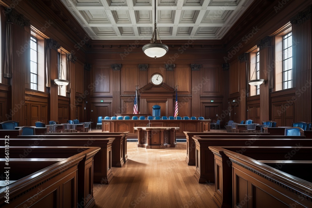 Legal Profession: Judge and Attorney in Courtroom Arbitration