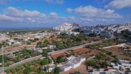 Wallpaper Mural Italy, Ostuni city with lots of trees Torontodigital.ca