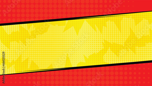 Comic cartoon thumbnail background template design