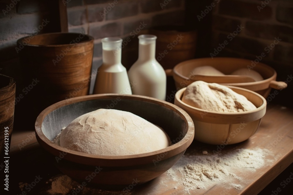live bread-making culture. homemade yeast. nutrition. Generative AI
