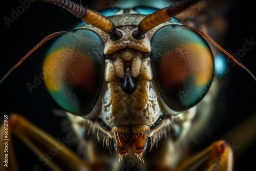 Close-up of an insect. Generative AI © Calvin