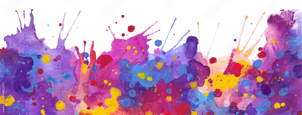 Abstract colorful watercolor splash. Vector stain of paint