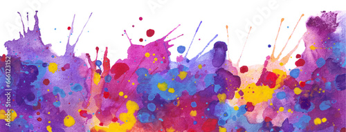 Abstract colorful watercolor splash. Vector stain of paint
