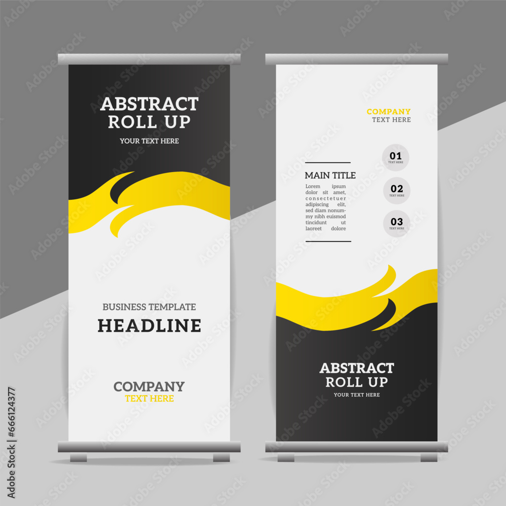 modern great abstract roll up banner design with creative shapes modern great abstract roll up banner design with creative shapes