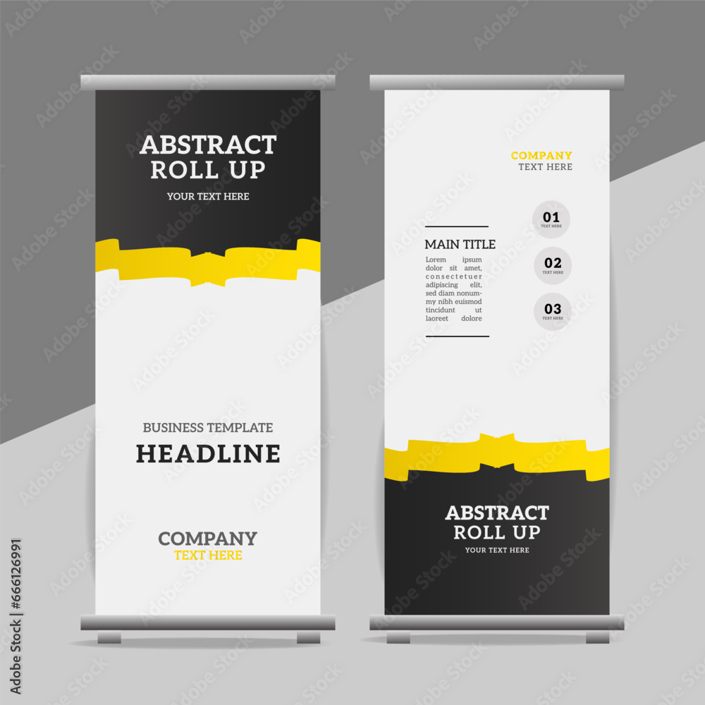modern great abstract roll up banner design with creative shapes modern great abstract roll up banner design with creative shapes