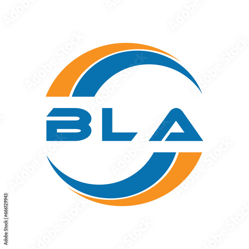 BLA letter logo design on a white background or Monogram logo design for entrepreneur and business.