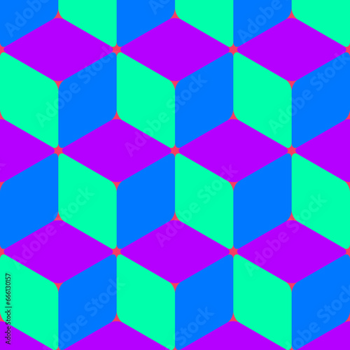 Seamless geometric pattern with rhombuses. Vector illustration.