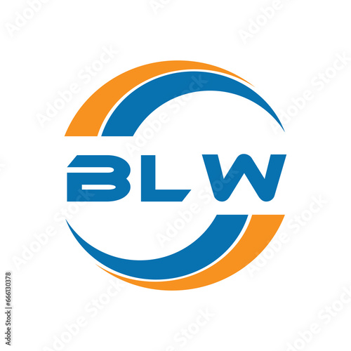 BLW letter logo design on a white background or Monogram logo design for entrepreneur and business.