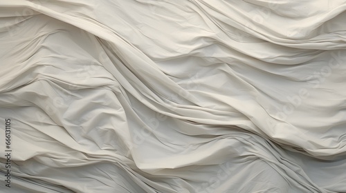 texture tissu blanc froissé, généré par IA
