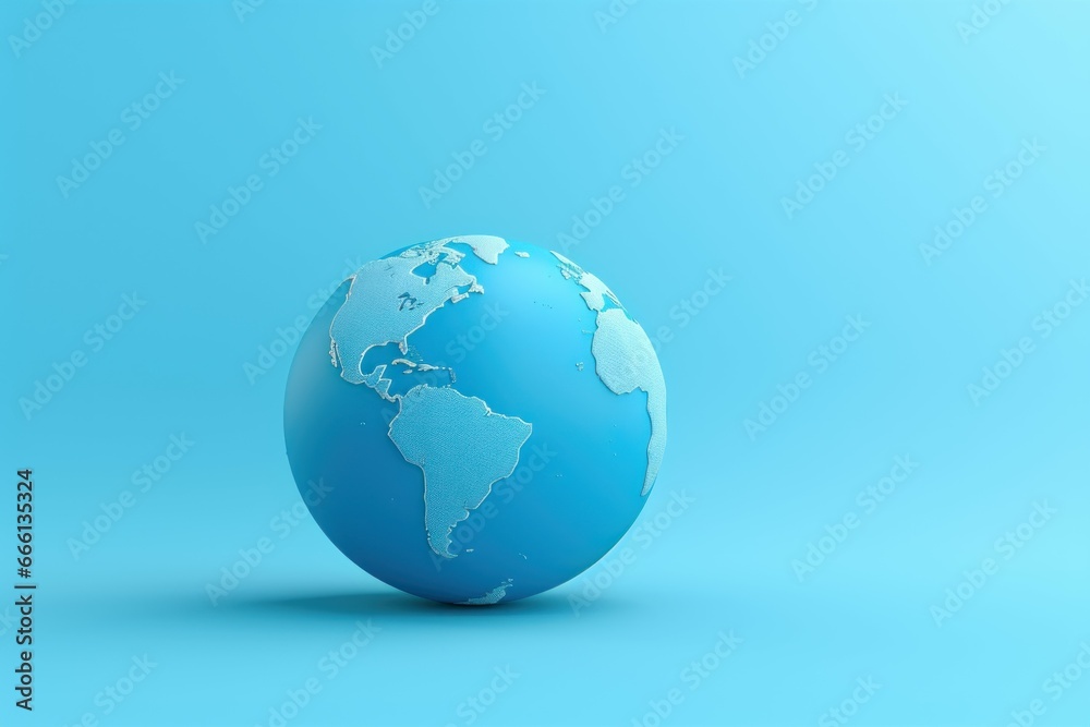 Decorative Earth globe paper. Global planet ecology. Generate Ai