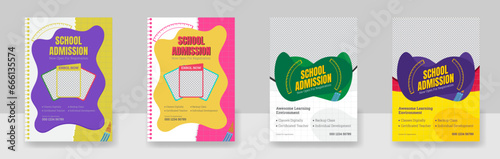 school education admission flyer poster layout template, Modern Kids back to school education admission flyer poster layout template