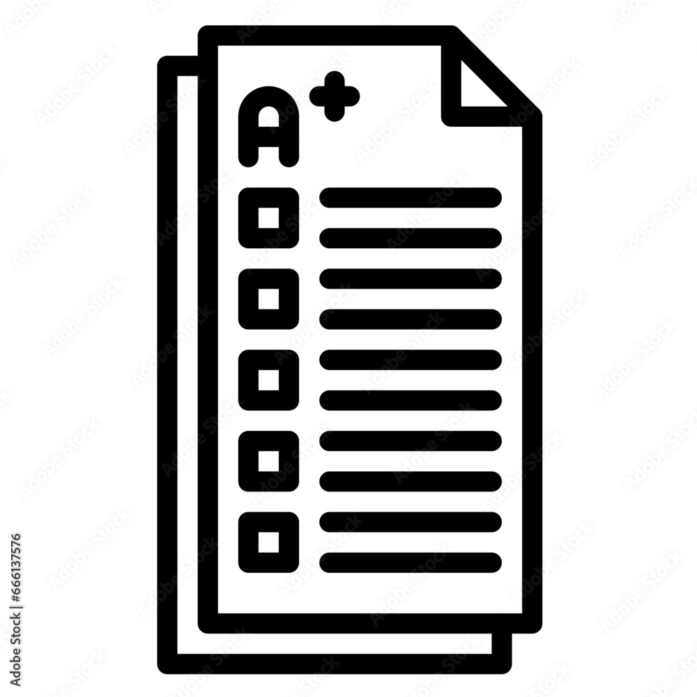 Fototapeta premium Report Card Icon