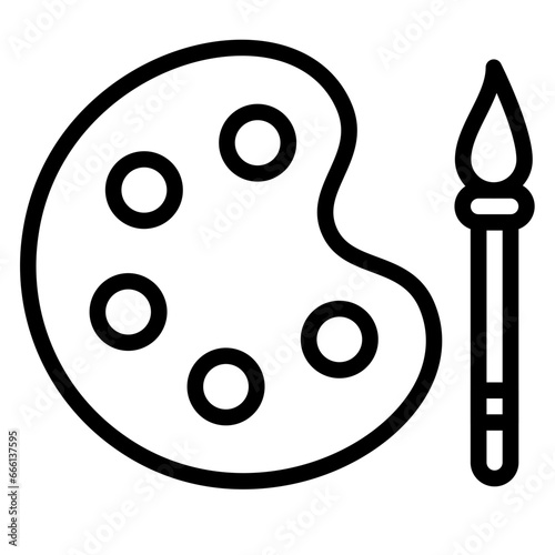 Paint Brush Pallete Icon