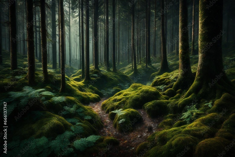 Obraz premium forest in the morning