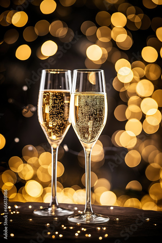 Champagne glasses, celebration drinks - Christmas, Birthdays, Weddings