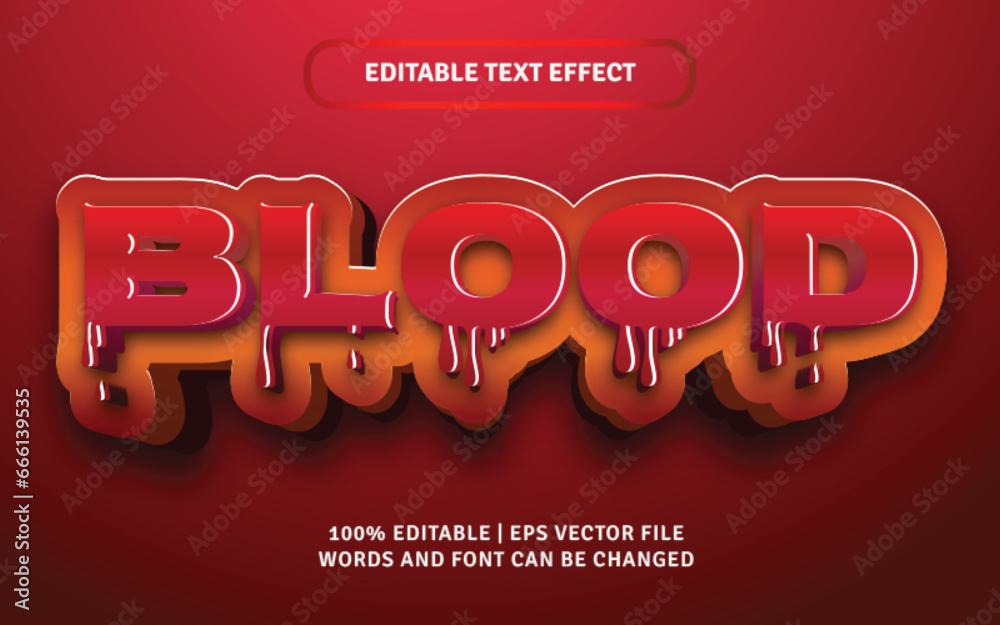 Blood Editable Text Effect