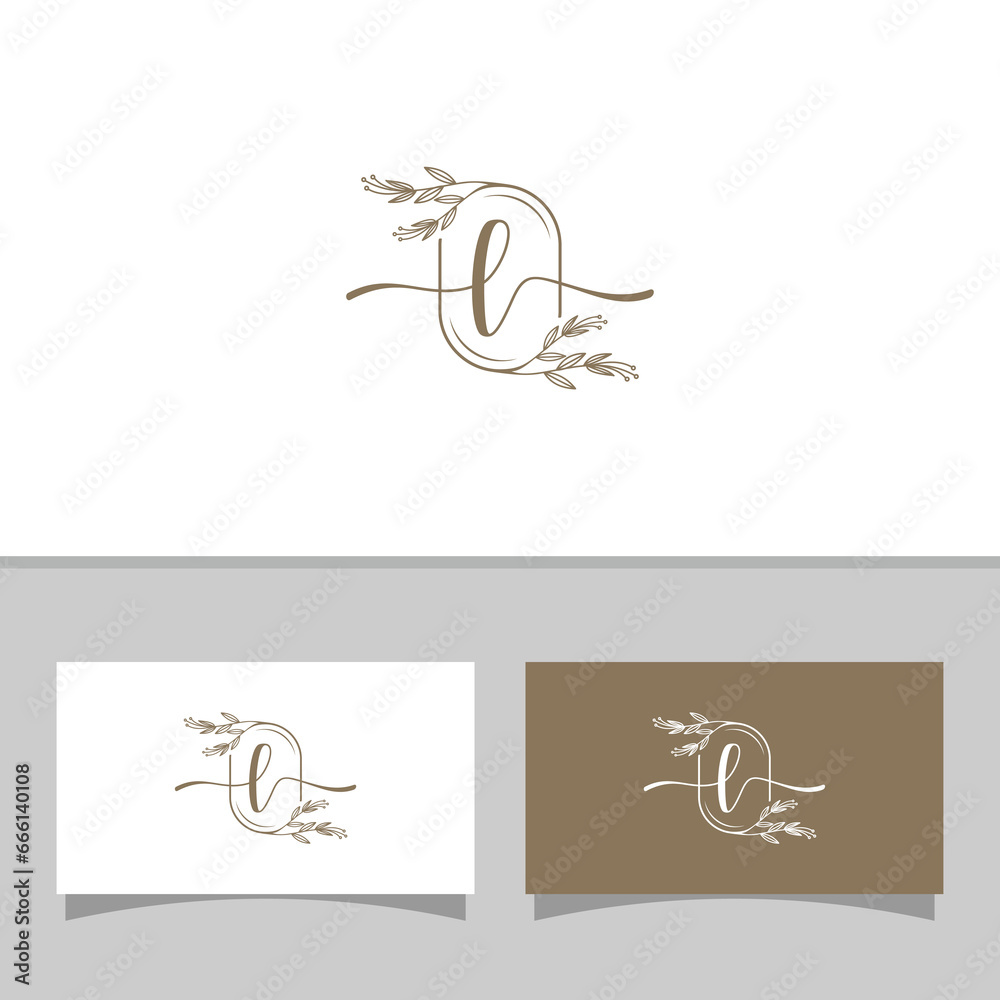 Fototapeta premium Initial l typography logo design inspiration vector