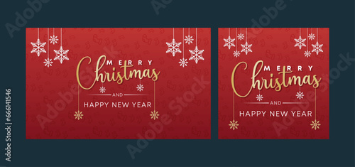 Christmas discount promo offers sale holiday seasonal banner. Modern Xmas banner design. Winter holidays social media poster. Merry Christmas and Happy New Year shopping promotion post