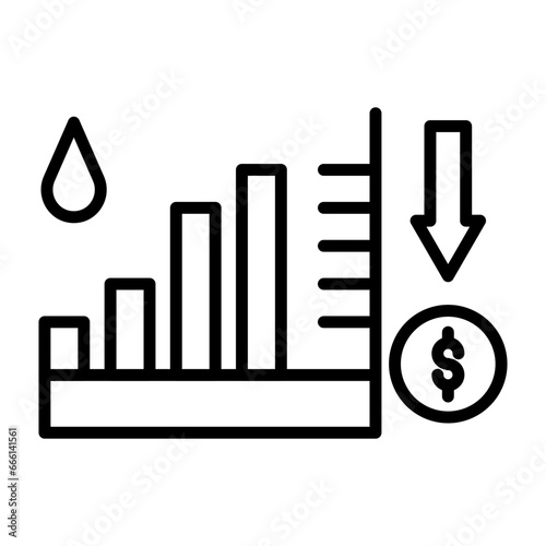 Oil Price Decrease Icon