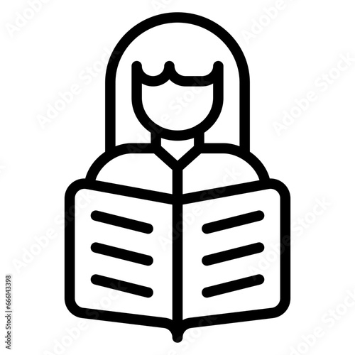 Woman Reading Icon