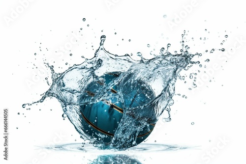 Water basketball isolated on white. Generative AI