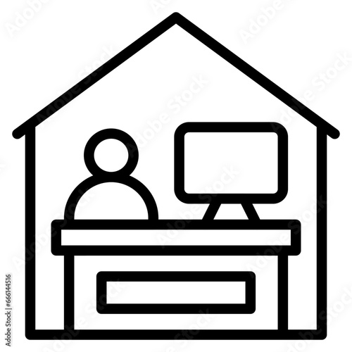 Working at Home Icon