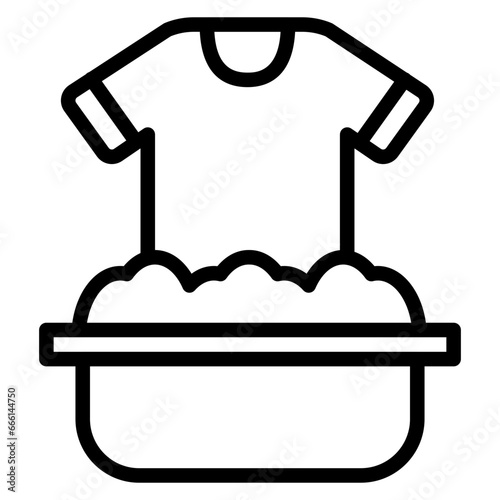 Hand Washing Clothes Icon