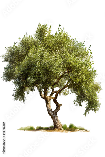photography of an olive tree isolated on a transparent background