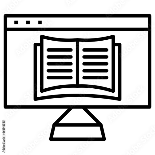 Online Reading Icon