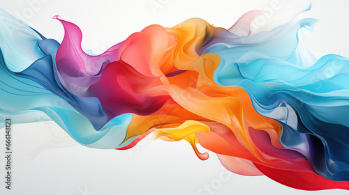 dynamic abstract splash and swirl multicolor graphic symphony on white background