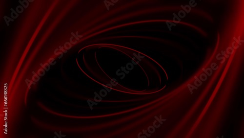 Animated red ellipses background with intense colors and rotating elliptical shapes on black background as abstract geometric background animation for elegant cool wallpaper animation with red circles